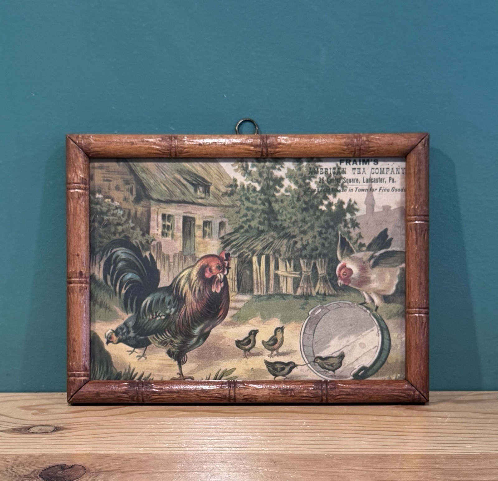 Framed Vintage Advertising Card - Fraim’s Tea - Lancaster PA - 8x6