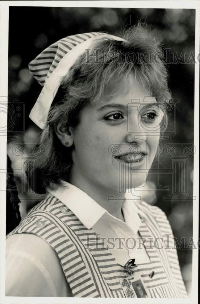 1986 Press Photo Danielle Groenke, junior at South Mecklenburg High School