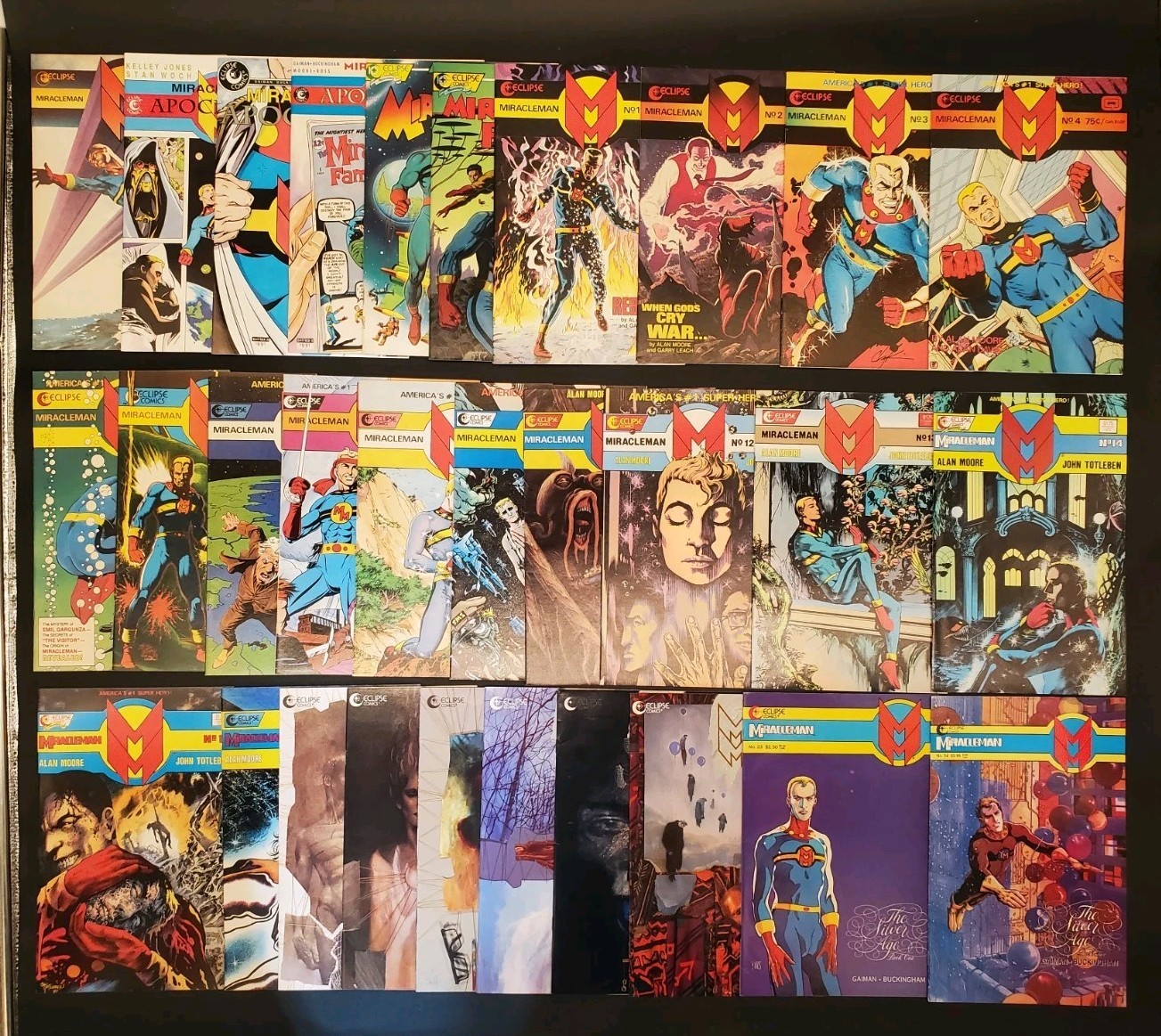 Miracleman #1-24 Eclipse + Apocryphs #1-3 + 3D Issue Alan Moore Gaiman Miracleman #1-24 Eclipse + Apocryphs #1-3 + 3D Issue Alan Moore Gaiman
