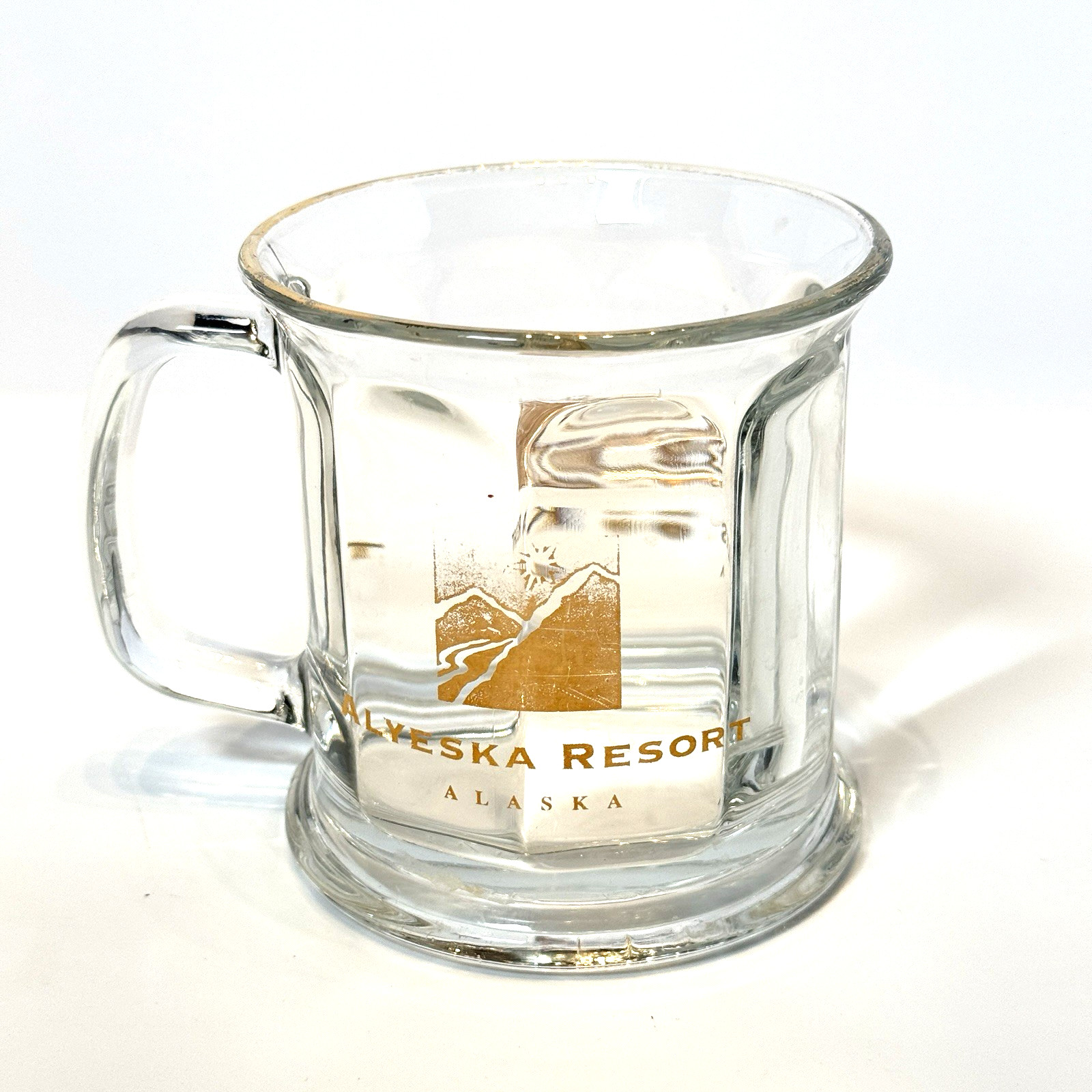 Alyeska Resort ALASKA Glass Cup Mug Made In USA Winter Outdoors Hotel Alyeska Resort ALASKA Glass Cup Mug Made In USA Winter Outdoors Hotel