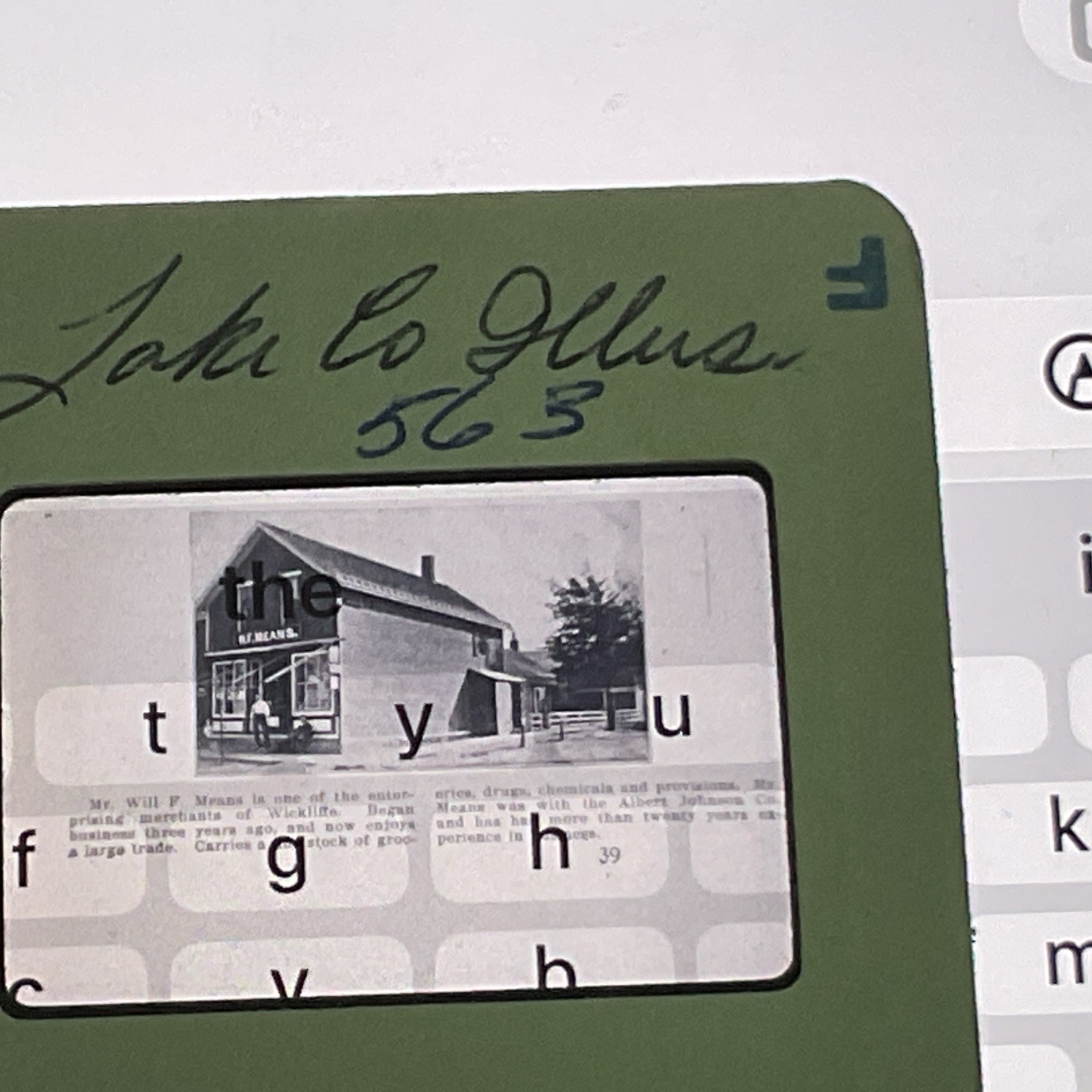 Historical Photographic Slide Willoughby Ohio Old Store