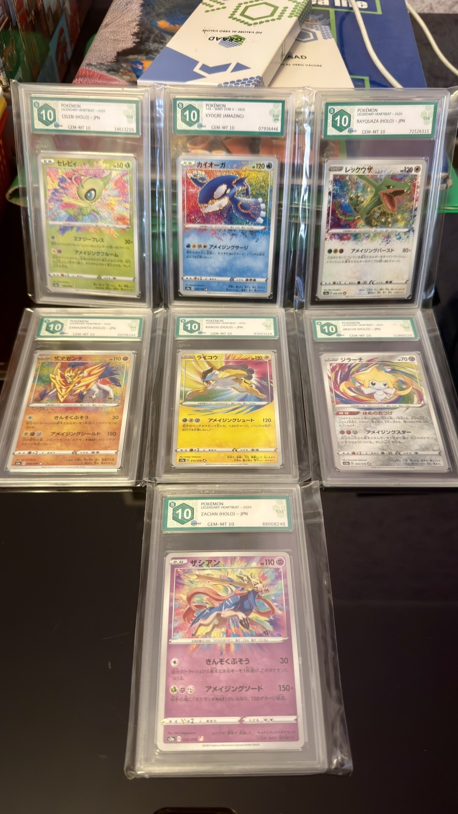 Pokemon Amazing Legendary Heartbeat Rayquaza Celebi Jirachi Zacian GRADE 10 PSA