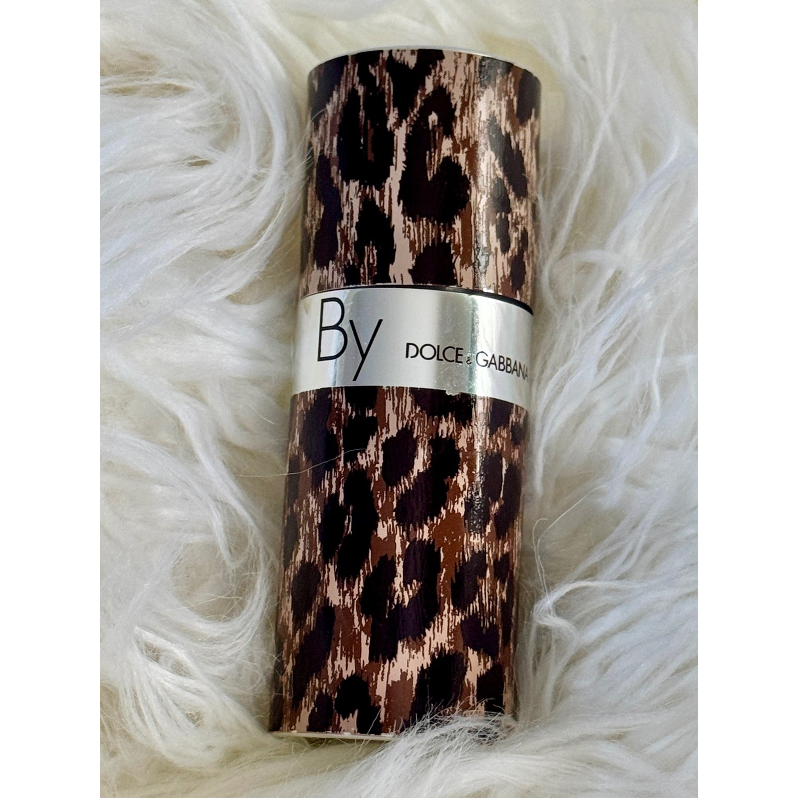 Vintage Dolce & Gabanna By Woman Glass Perfume Bottle Heavy Metal Leopard Rare
