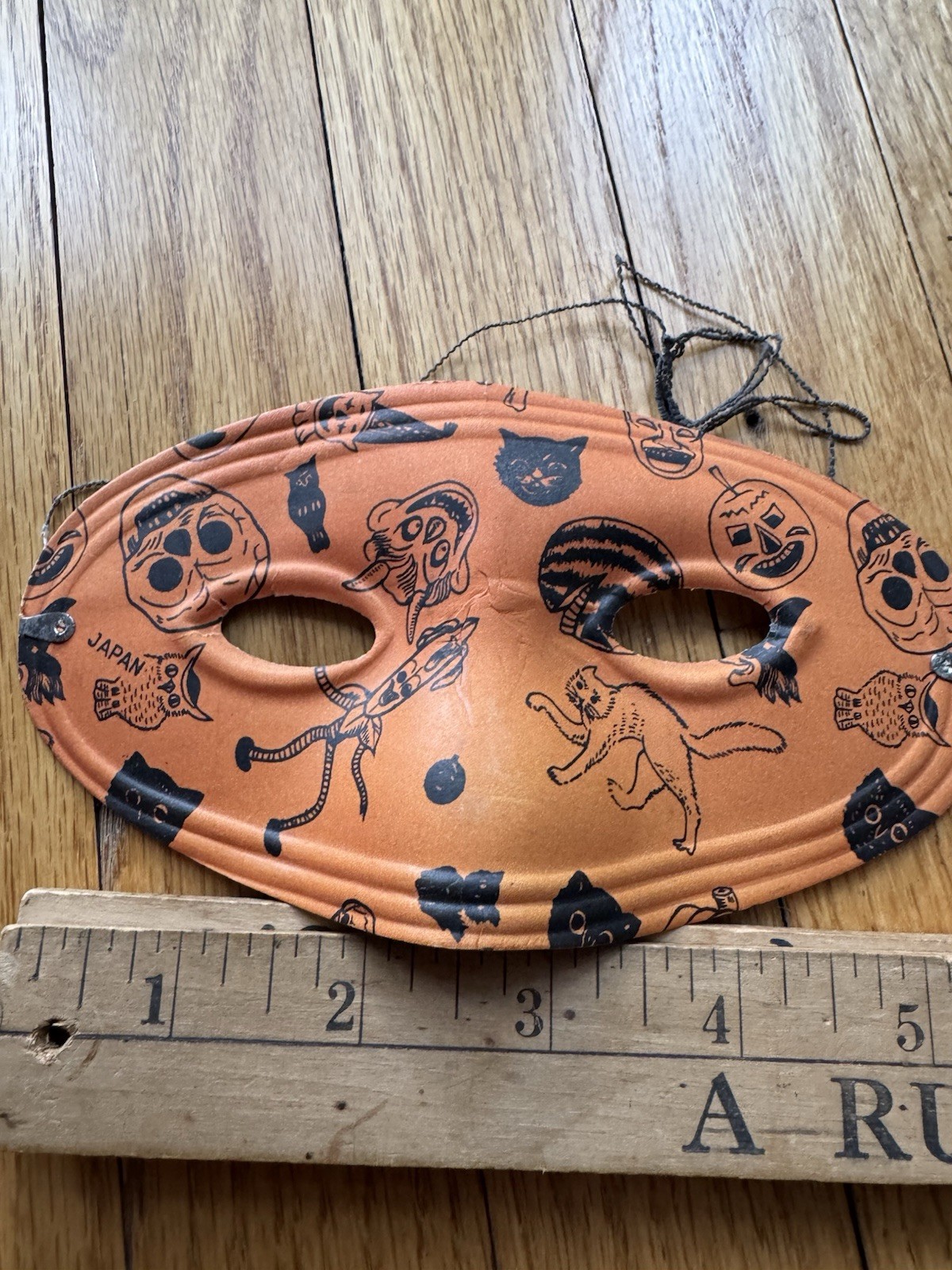 Wonderful Antique  Halloween Half Mask, Witches, Cats, Goblins, Skulls, Owls