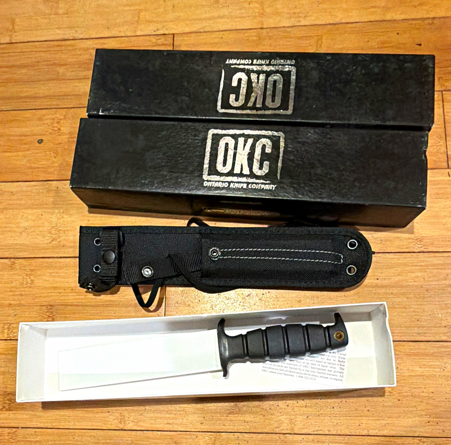 Ontario Knife Company Combat Fixed Blade Clip Point Full Tang w/ Sheath Box