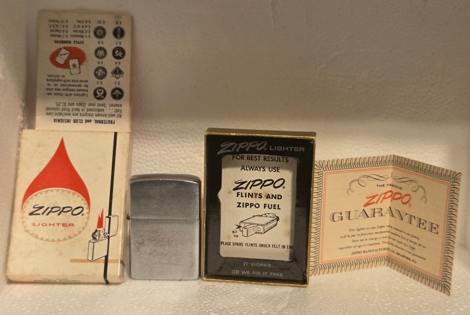 Vintage 1959 Zippo Lighter CIB Two Tone Gold Bottom Box 7 Dot Pat 2517191 Vintage 1959 Zippo Lighter CIB Two Tone Gold Bottom Box 7 Dot Pat 2517191