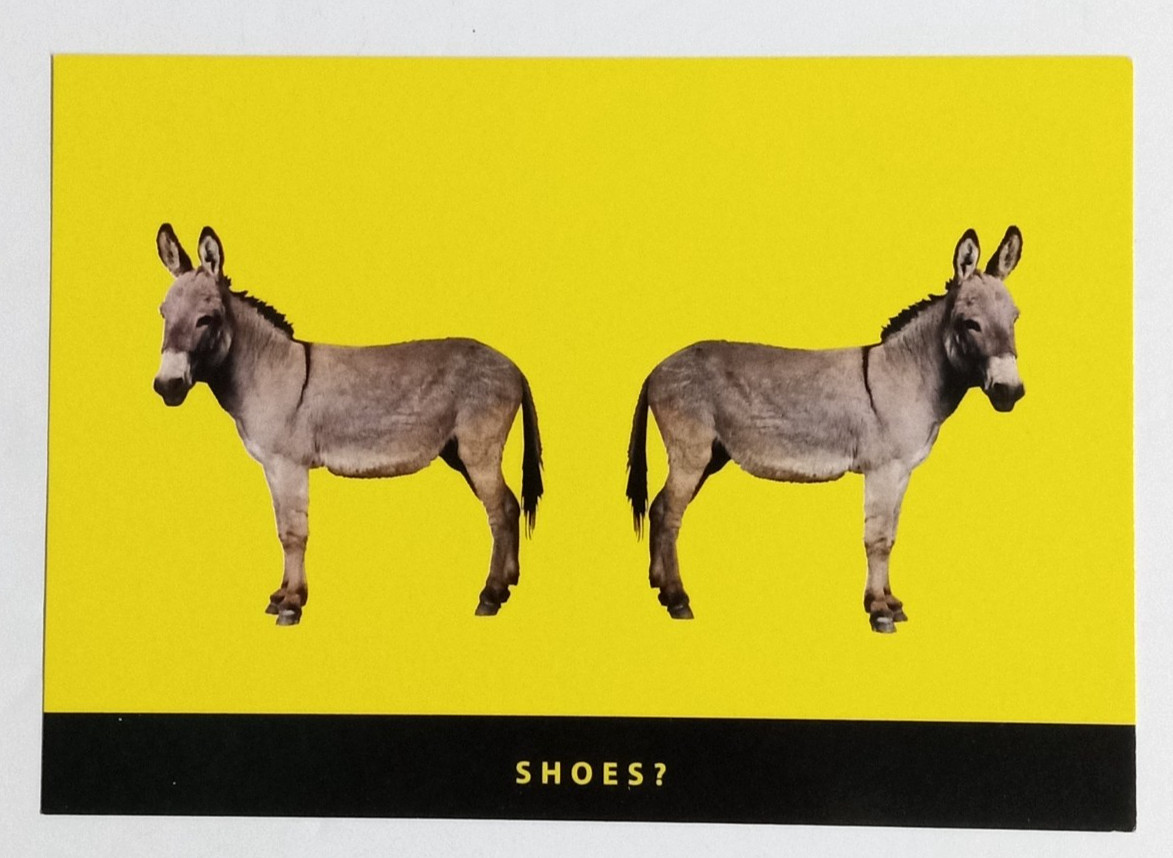 KANGOL FOOTWEAR MULES Boomerang Promotional Postcard 1990s Unposted
