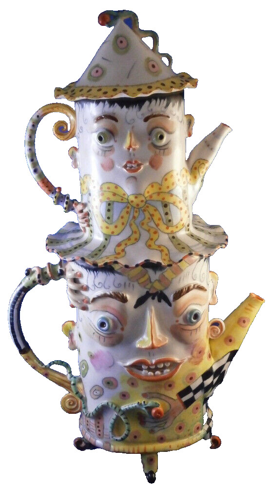 Irina Zaytceva Porcelain Figural Stacked Tea Coffee Pot American Porzellan Tasse Irina Zaytceva Porcelain Figural Stacked Tea Coffee Pot American Porzellan Tasse