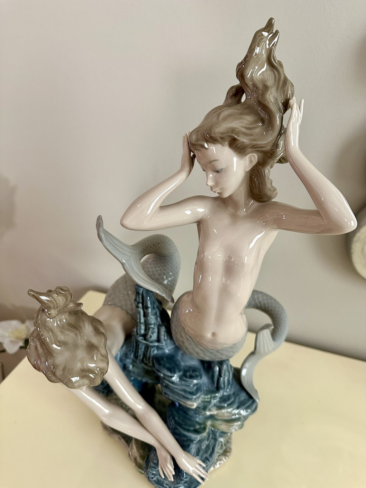 1978 LIADRO MERMAIDS PLAYING, PORCELAIN 16 1/2 \ 1978 LIADRO MERMAIDS PLAYING, PORCELAIN 16 1/2 \