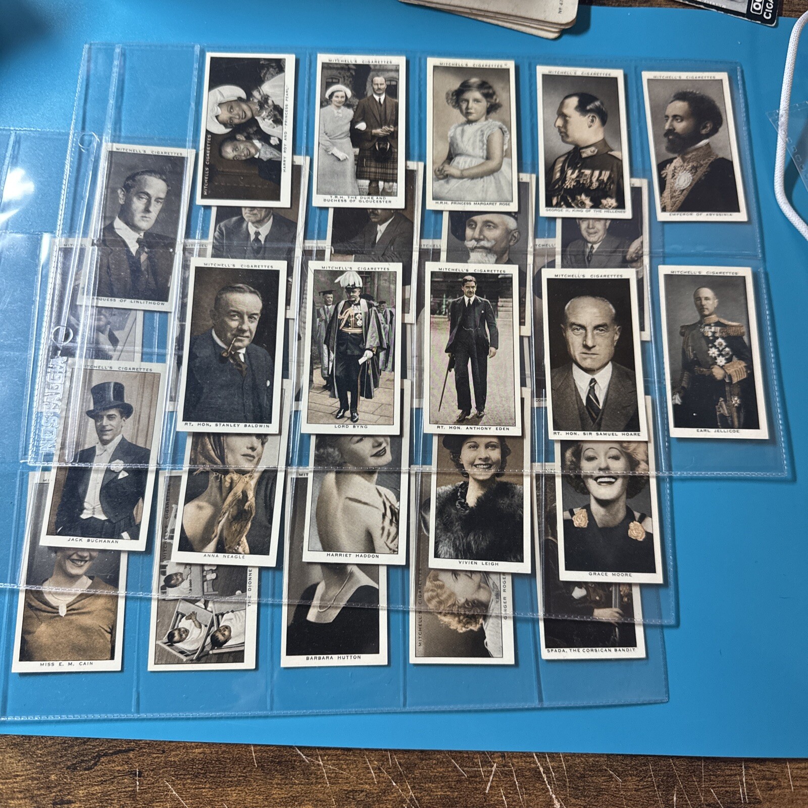1936 STEPHEN MITCHELL TOBACCO CARD LOT A GALLERY OF 1935 x 30 Cards Sleeved NM