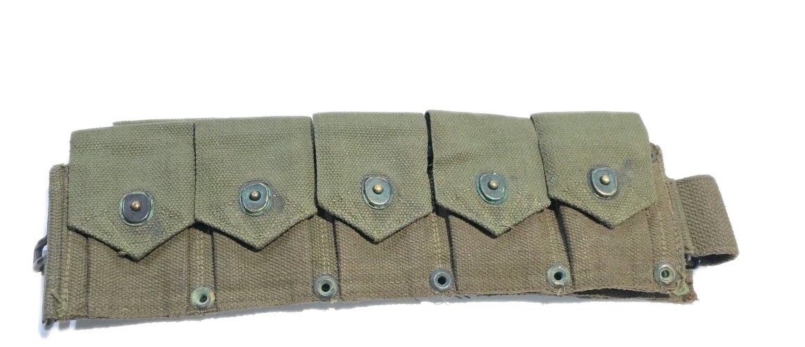 Korean War 1951 OD M-1923 Cartridge Belt Dismounted 30 Cal Original (C) Korean War 1951 OD M-1923 Cartridge Belt Dismounted 30 Cal Original (C)