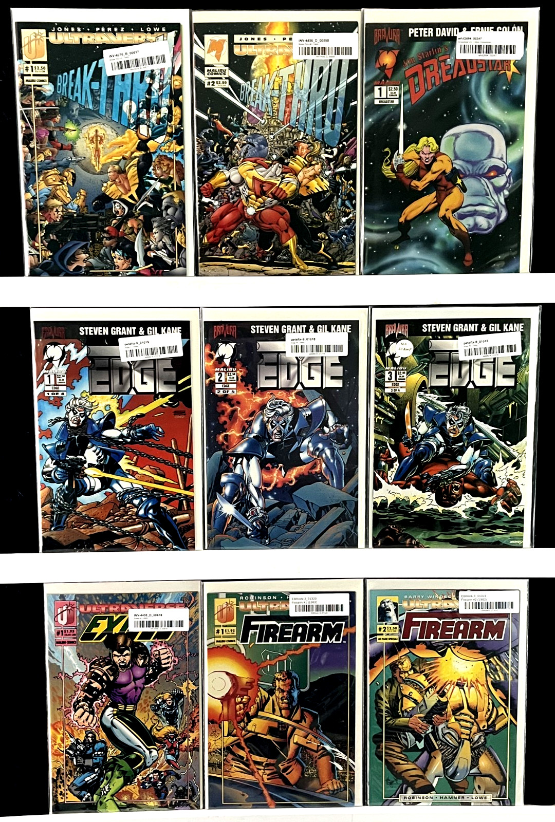 Malibu Ultraverse Comic Lot 56 Books Firearm Prime Mantra Strangers Exiles