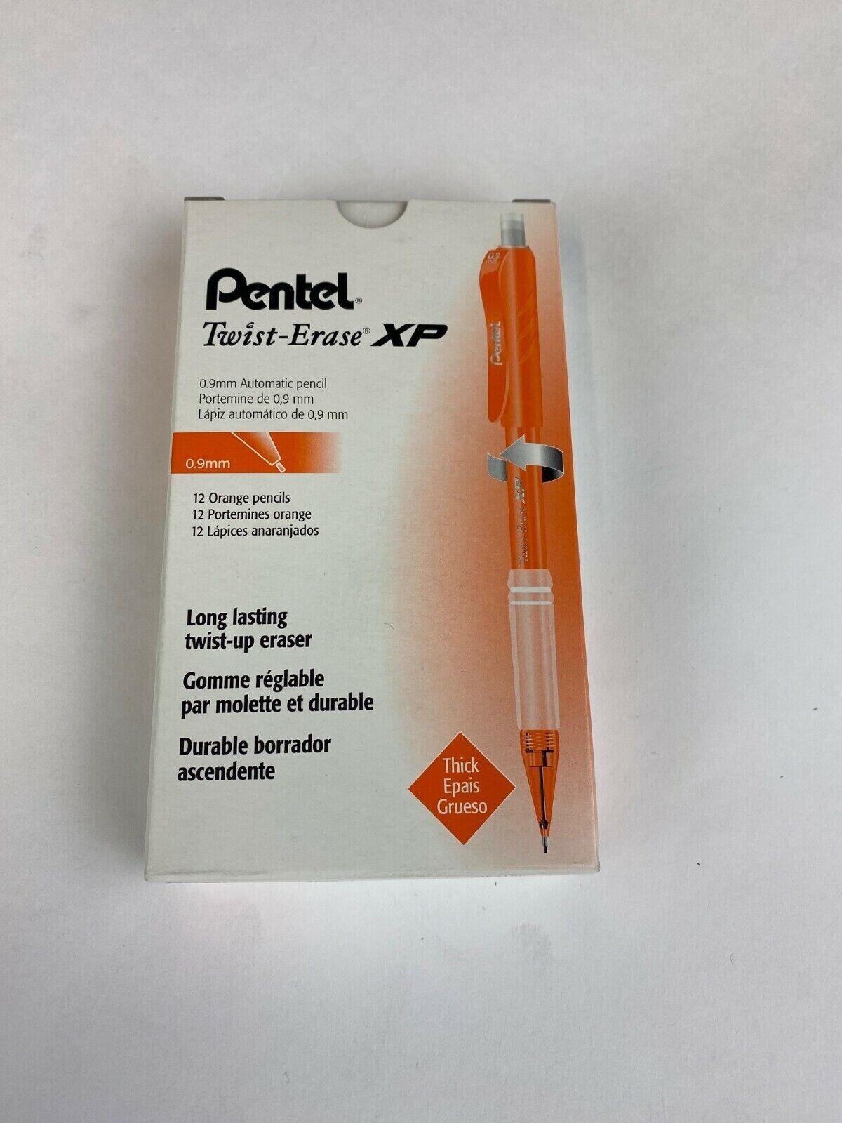 Pentel Twist-Erase XP Automatic Pencil with Lead and Eraser 0.9mm 12 pack QE419F