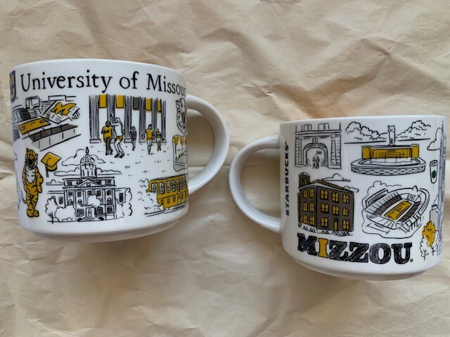 (2) University of Missouri Tigers Mizzou Starbucks Been There Series Coffee Mugs (2) University of Missouri Tigers Mizzou Starbucks Been There Series Coffee Mugs