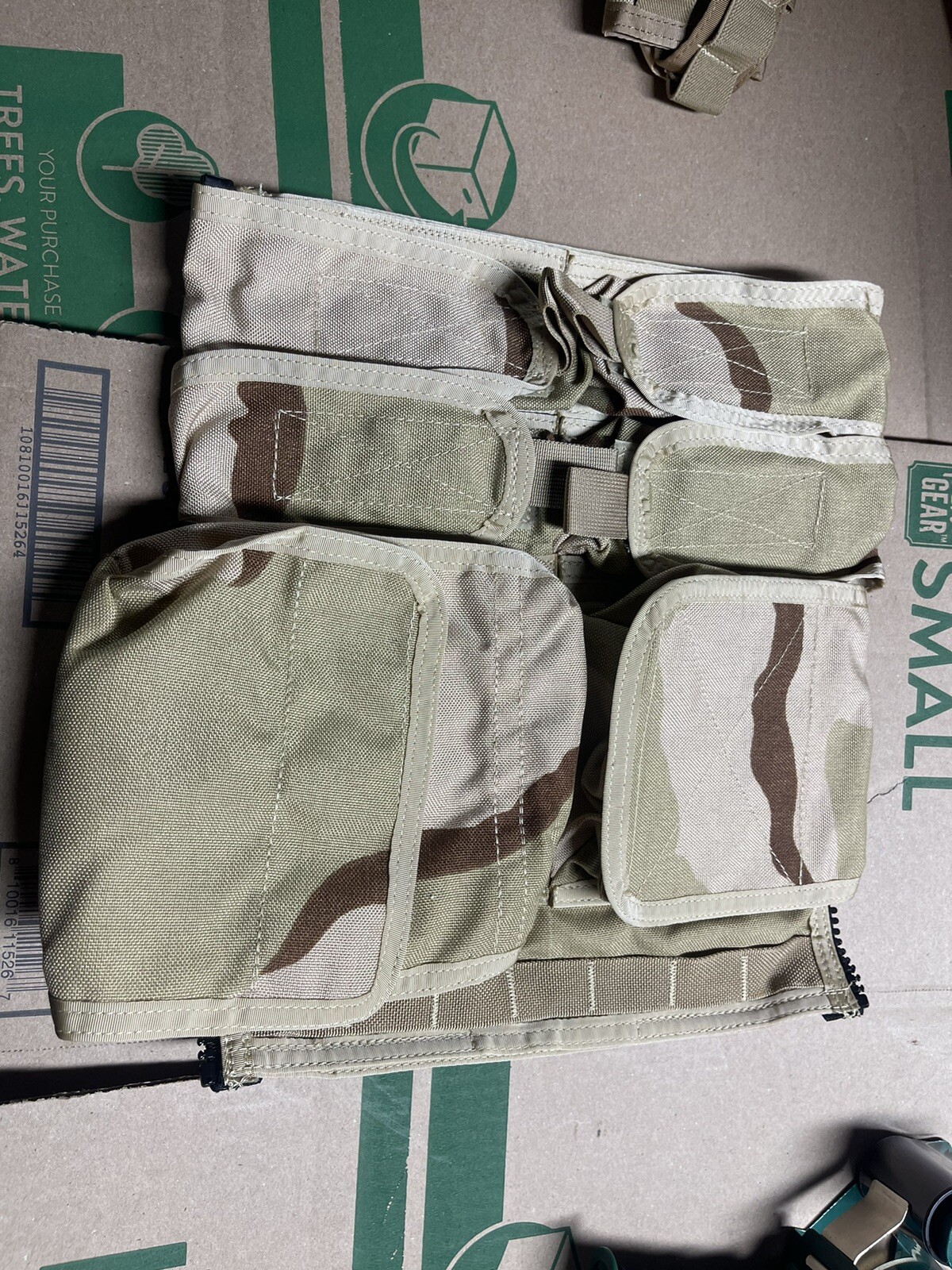 MSA PARACLETE BPS019-DESERT CAMO MODULAR BACK PANEL, w/SEWN ON POCKETS