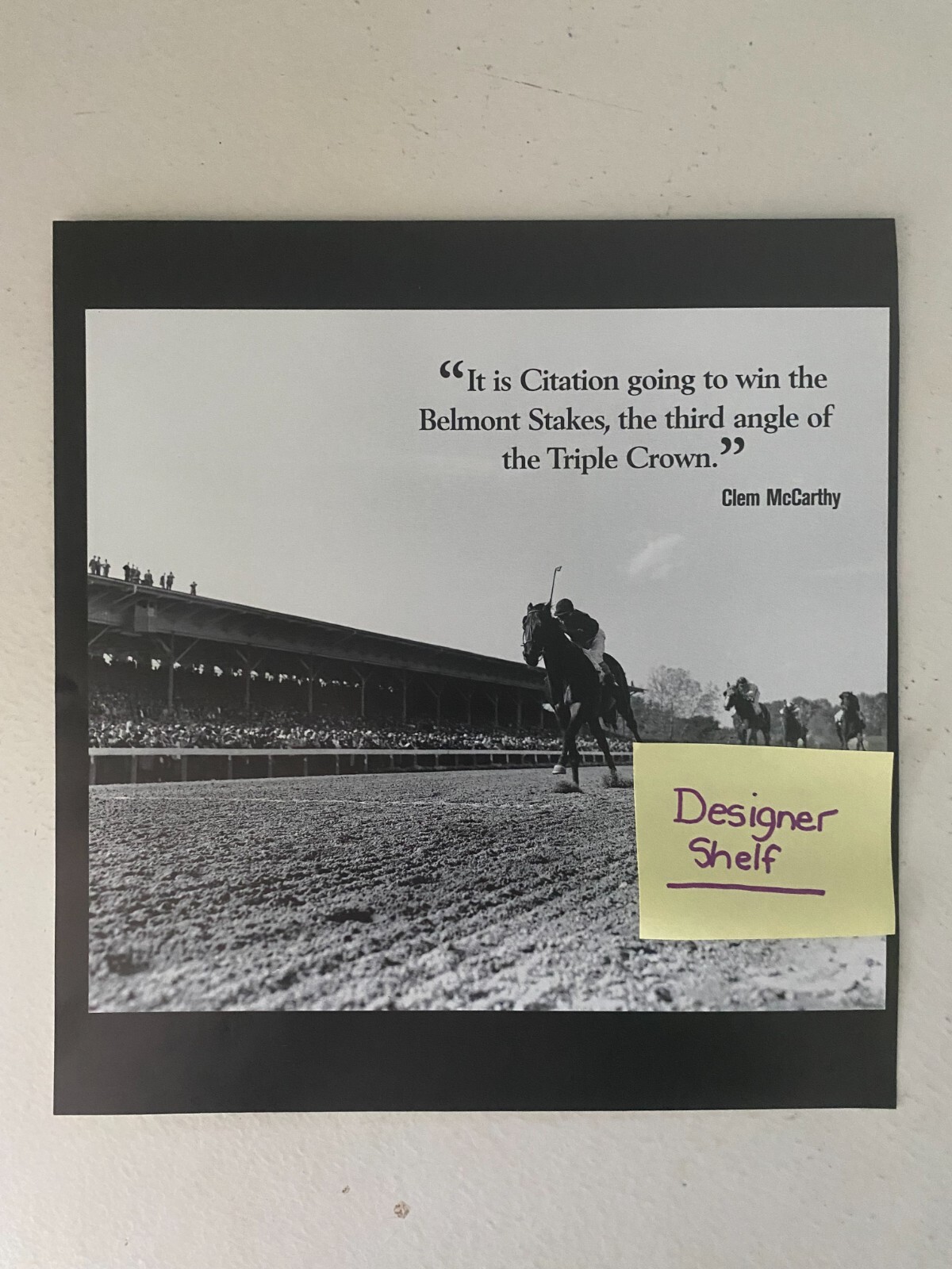 Eddie Arcaro Jockey & Citation 1948 Horse Racing Book Photograph
