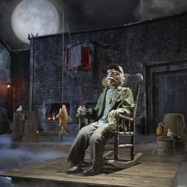 6.5-FT Dead Water Animated LED Fisherman in Rocking Chair Halloween Prop 2026... 6.5-FT Dead Water Animated LED Fisherman in Rocking Chair Halloween Prop 2026...