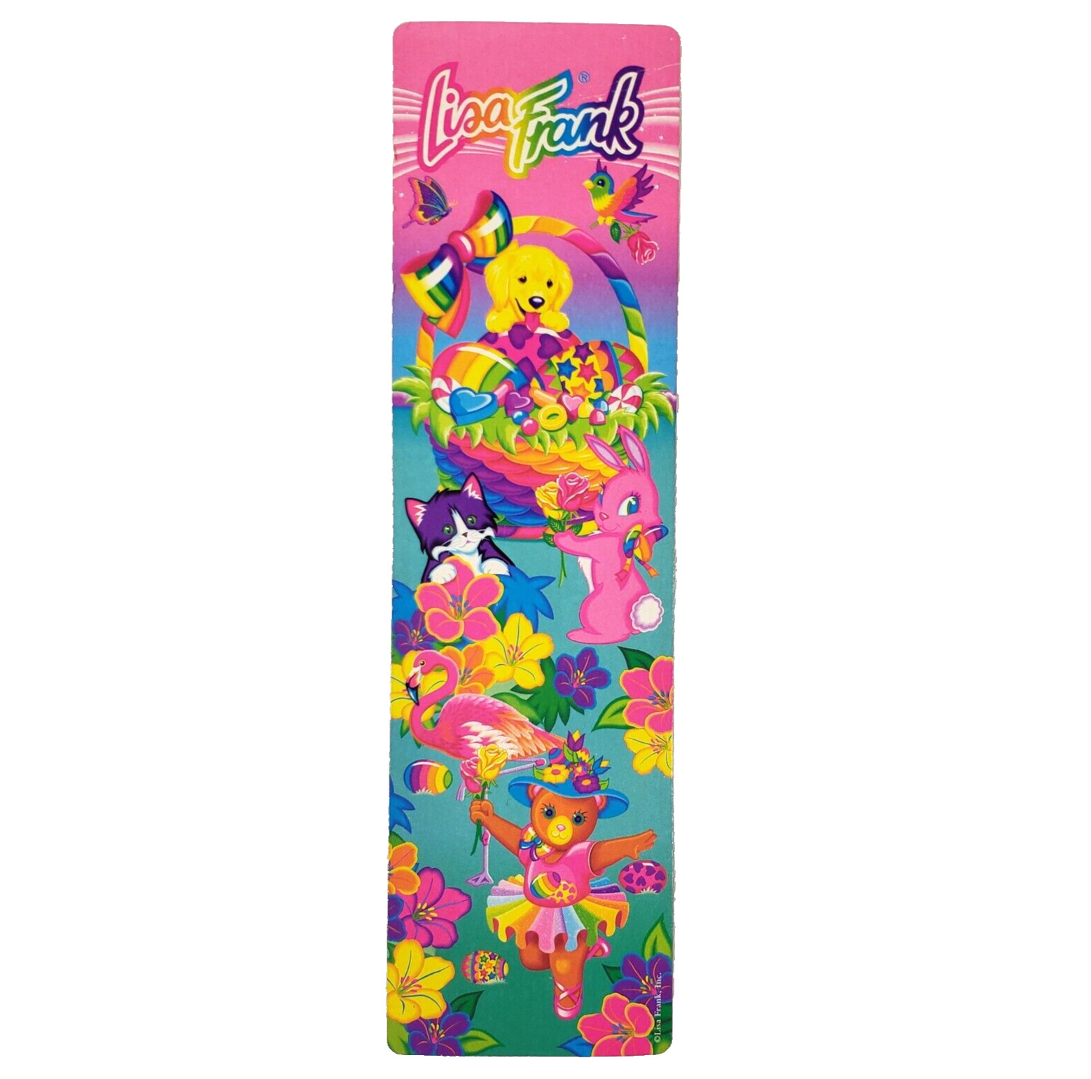 Vintage Lisa Frank Bookmark Rare Easter Bookmarker 1990s Bunny Ballerina Bear Vintage Lisa Frank Bookmark Rare Easter Bookmarker 1990s Bunny Ballerina Bear