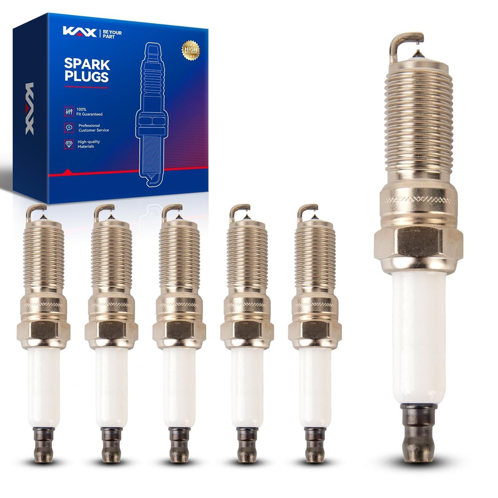 KAX 6509 LTR6IX-11 Double Iridium Spark Plugs 6-Pack