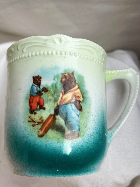 Roosevelt Bears Themed  Shaving Mug, Altenburg China from Germany