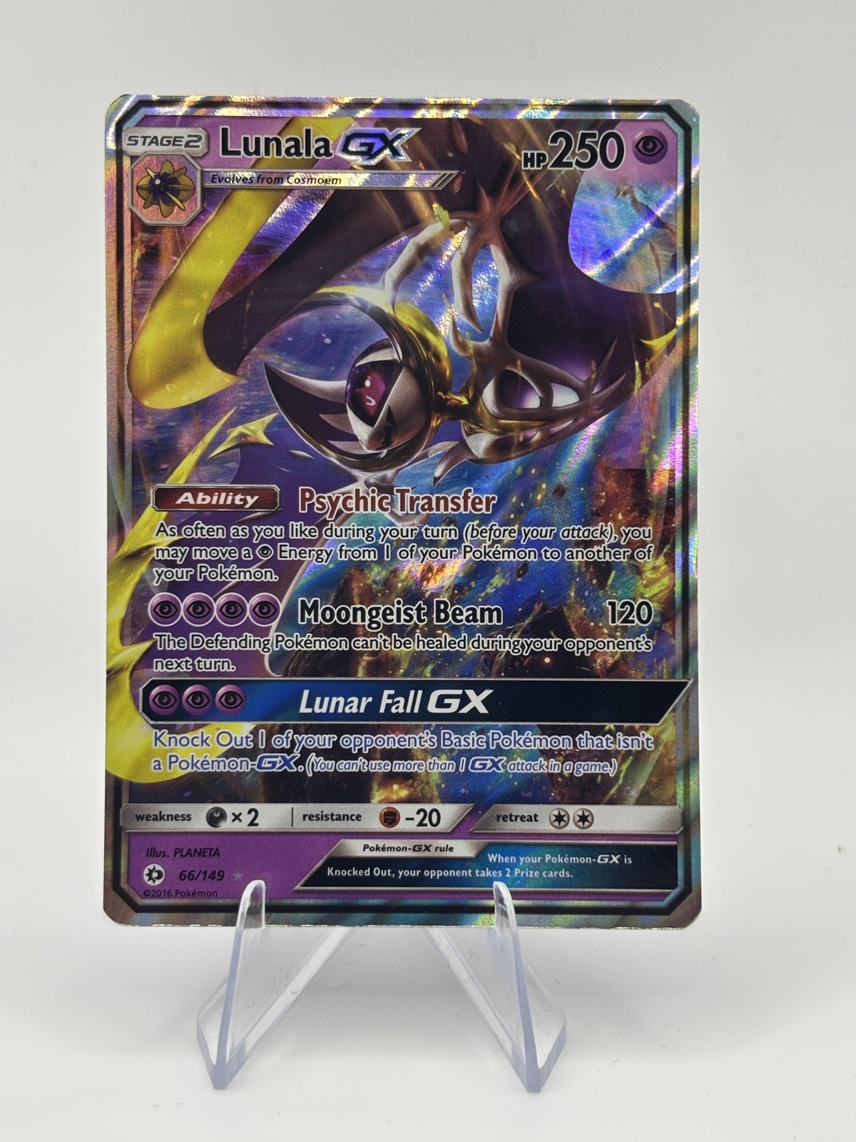 Lunala GX Holo Ultra Rare SM Base Set 66/149 