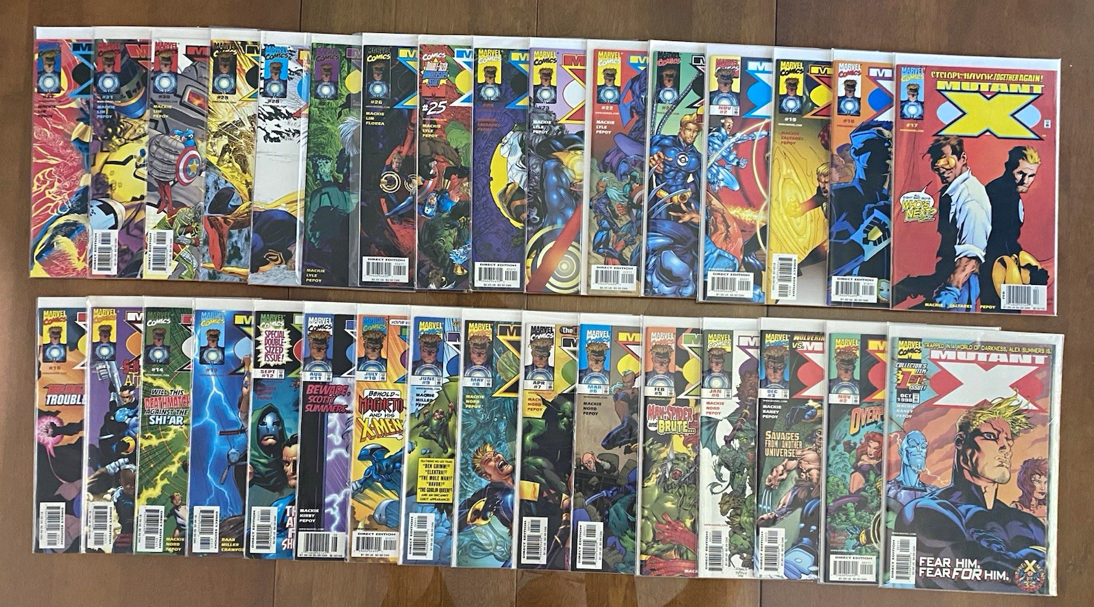 Marvel Comics Mutant X (Lot of 32) Near Complete Run Bagged&Backed 