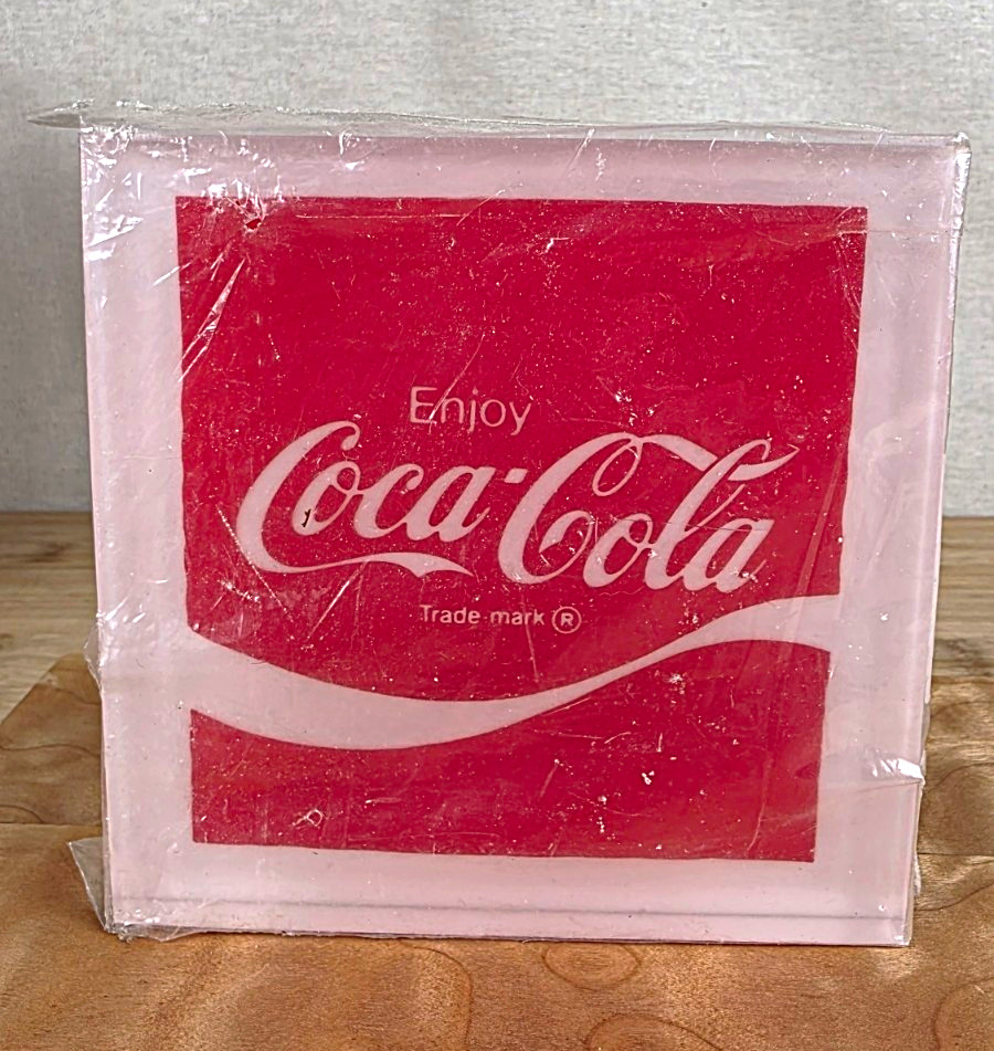 Vintage 1985 Coca-Cola Goldman Sachs KKR Deal Toy Lucite Tombstone NOS Sealed