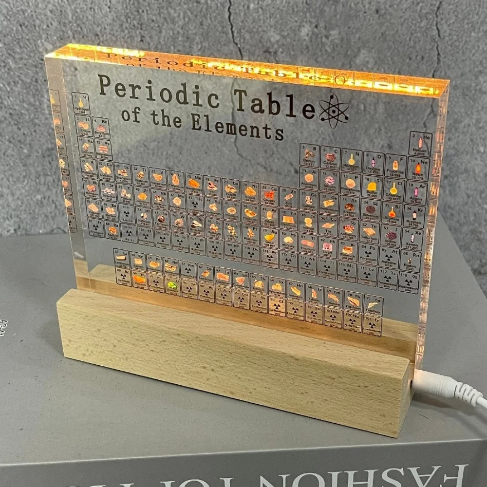 Acrylic Periodic Table Mendeleev Desk Decor 15x13.4x4.5cm (6x5.3x1.8in)