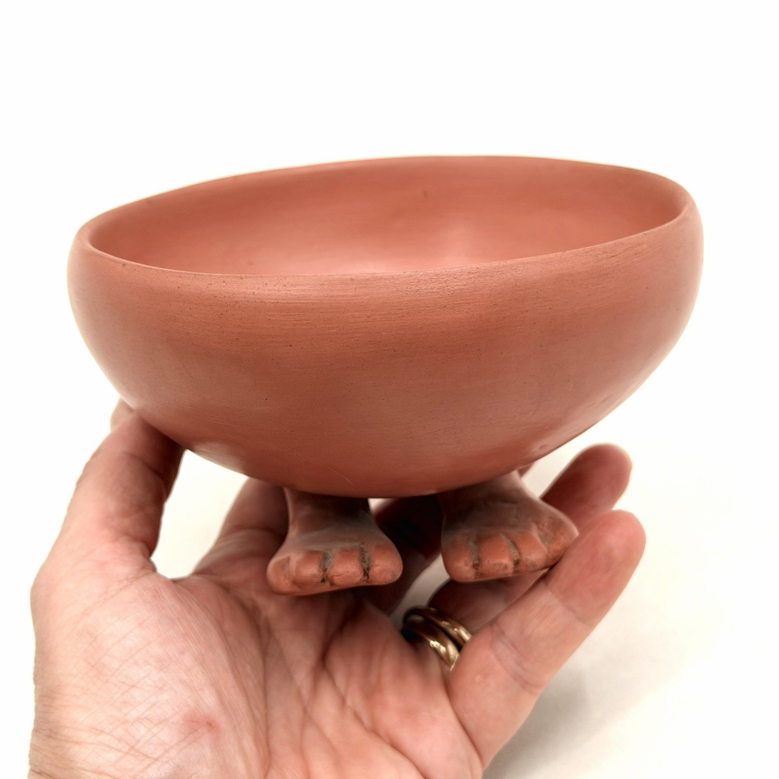 Vintage MMA New York Egyptian Footed Bowl Pop Art Ceramic 1980s Replica 5”