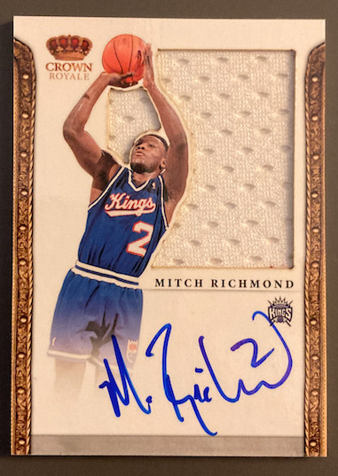 MITCH RICHMOND 2011-12 PANINI CROWN ROYALE JERSEY AUTO 14/25