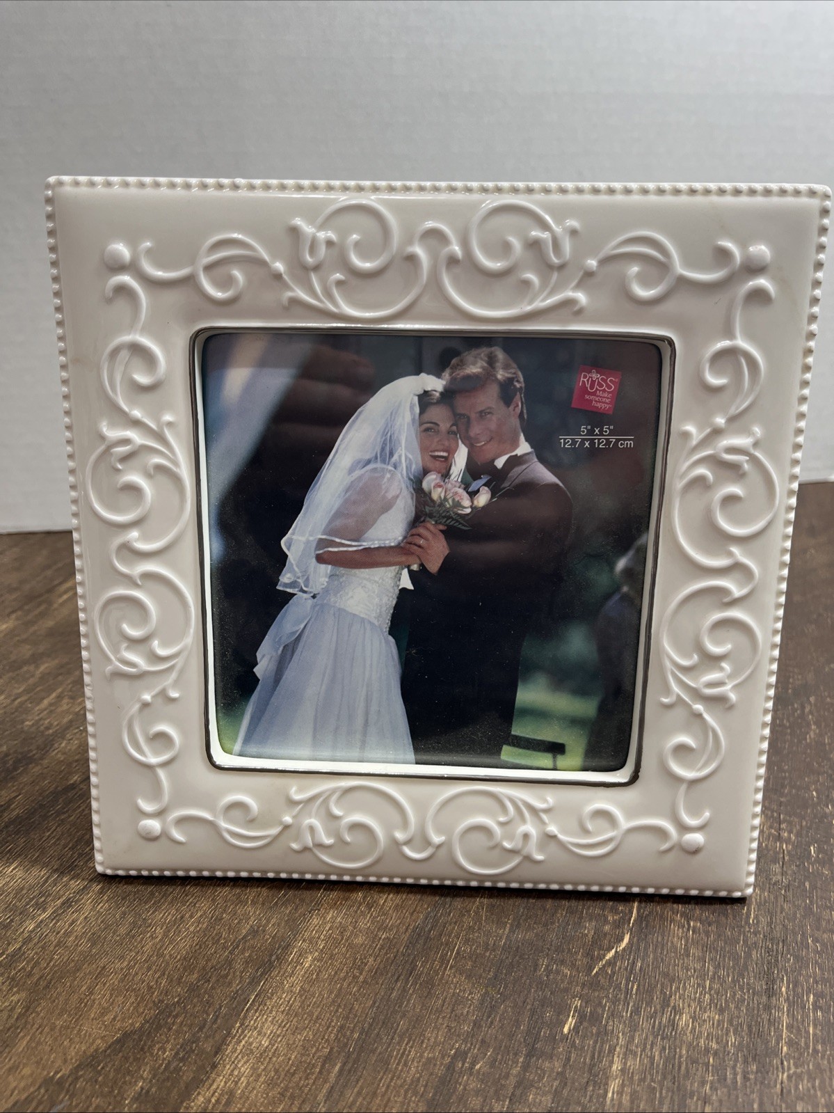 RUSS Porcelain Wedding Picture Frame \