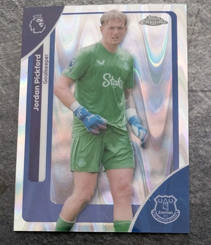 2025-26 Topps Chrome Premier League Lot Phil Foden Pickford Abbott Donovan RCs