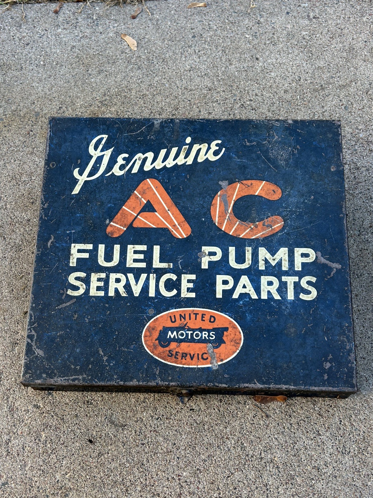 Vintage AC Fuel Pump Service Parts Advertising Cabinet Metal Cabinet Display Gas Vintage AC Fuel Pump Service Parts Advertising Cabinet Metal Cabinet Display Gas
