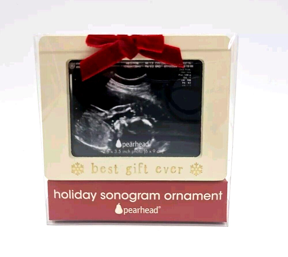 Pregnancy Sonogram New Baby Christmas Ornament Best Gift Ever Photo Frame