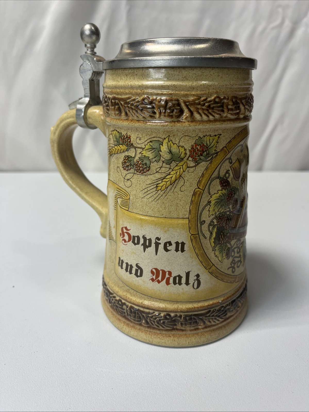 Vintage Getz Germany Beer Stein Hopfen and Malz