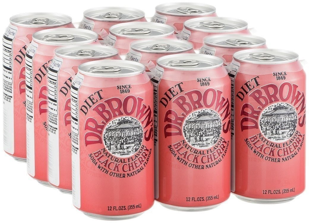 Dr. Brown\'s Diet Black Cherry Soda - 12 PK, 12 OZ Can