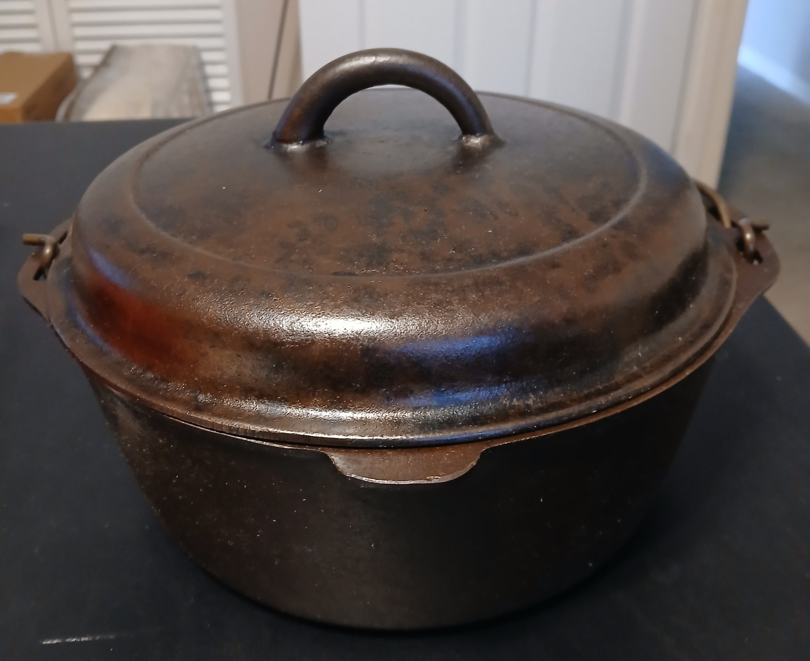 Vintage Wagner Ware Cast Iron Dutch Oven Classic 5-Quart #8 Unmarked 1920s-1930s