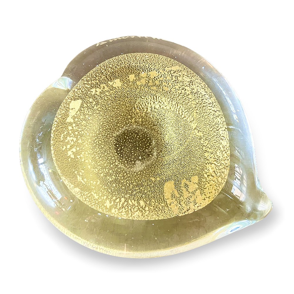 Murano Glass Heart Paperweight Vintage Retro Modern Collectible