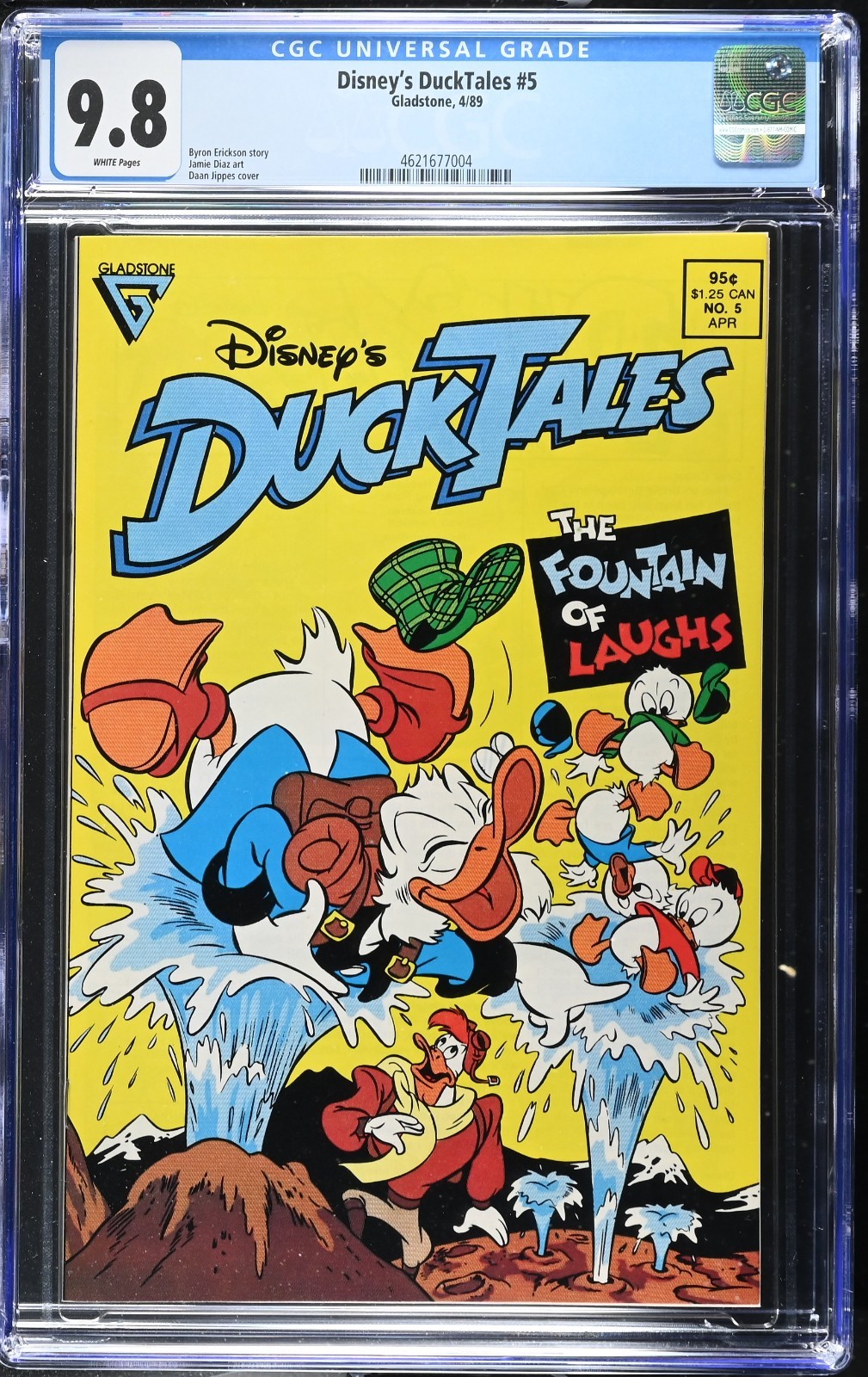 Disney's DuckTales #5 CGC 9.8 WP NM/MT Gladstone 1989 