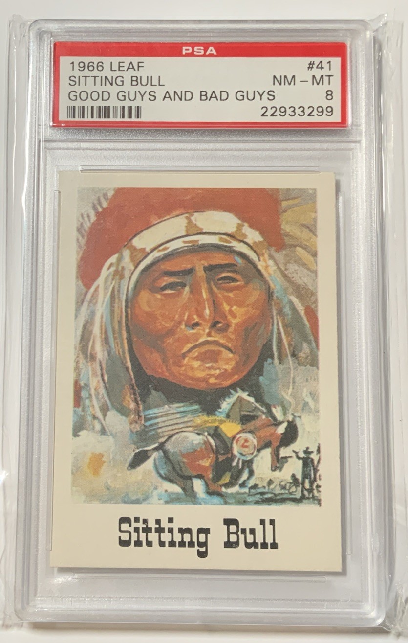 1966 Leaf Good Guys Bad Guys Sitting Bull #41 PSA 8 - INDIAN