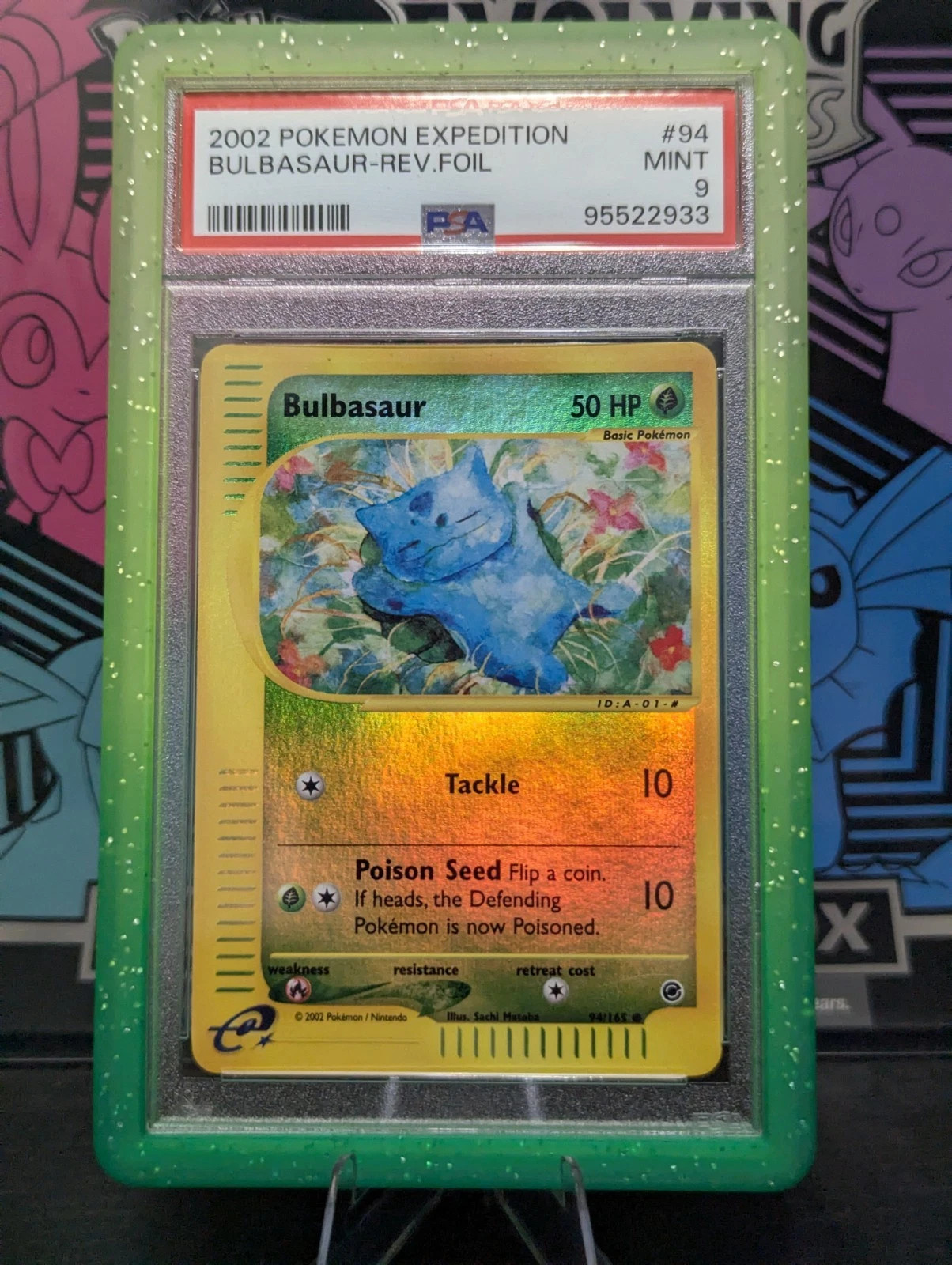 PSA 9 2002 POKEMON EXPEDITION #94 BULBASAUR - REV.FOIL