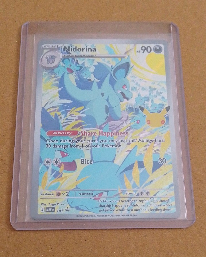 Pokémon 30th anniversary Celebration - Nidorina 101 Black Star Promo