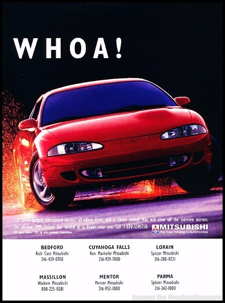 1995 Mitsubishi Eclipse Vintage Advertisement Print Art Car Ad J62 1995 Mitsubishi Eclipse Vintage Advertisement Print Art Car Ad J62
