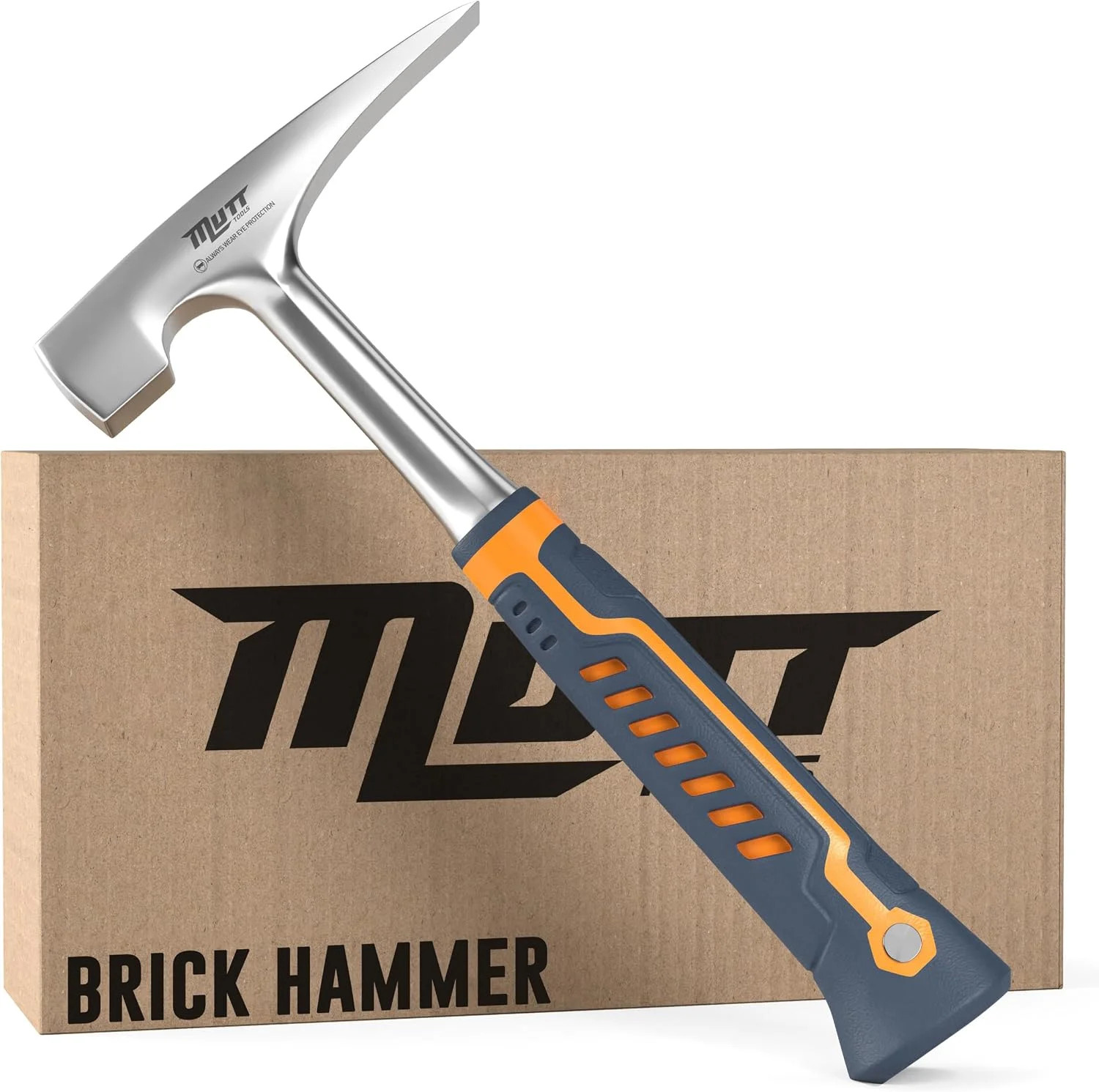 Mutt Tools 20oz Brick Hammer Heavy Duty Masonry for Bricklayer Stone Work