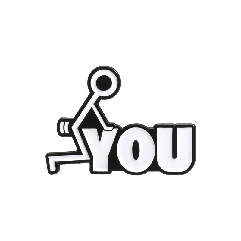F You Enamel Lapel Pin Funny Quotes 