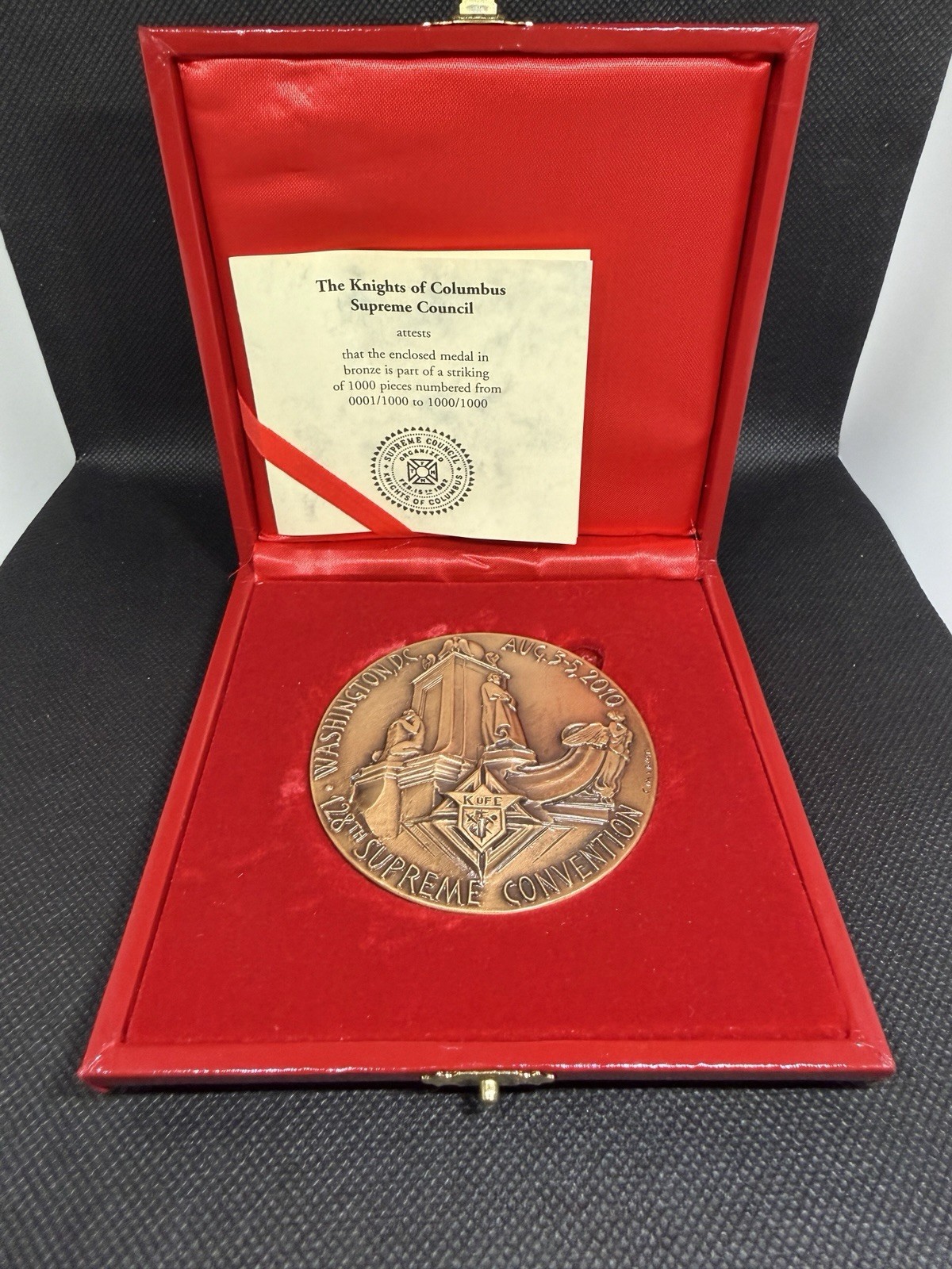 Knights of Columbus 2010 128th Supreme Convention Washington D.C. Bronze Medal Knights of Columbus 2010 128th Supreme Convention Washington D.C. Bronze Medal
