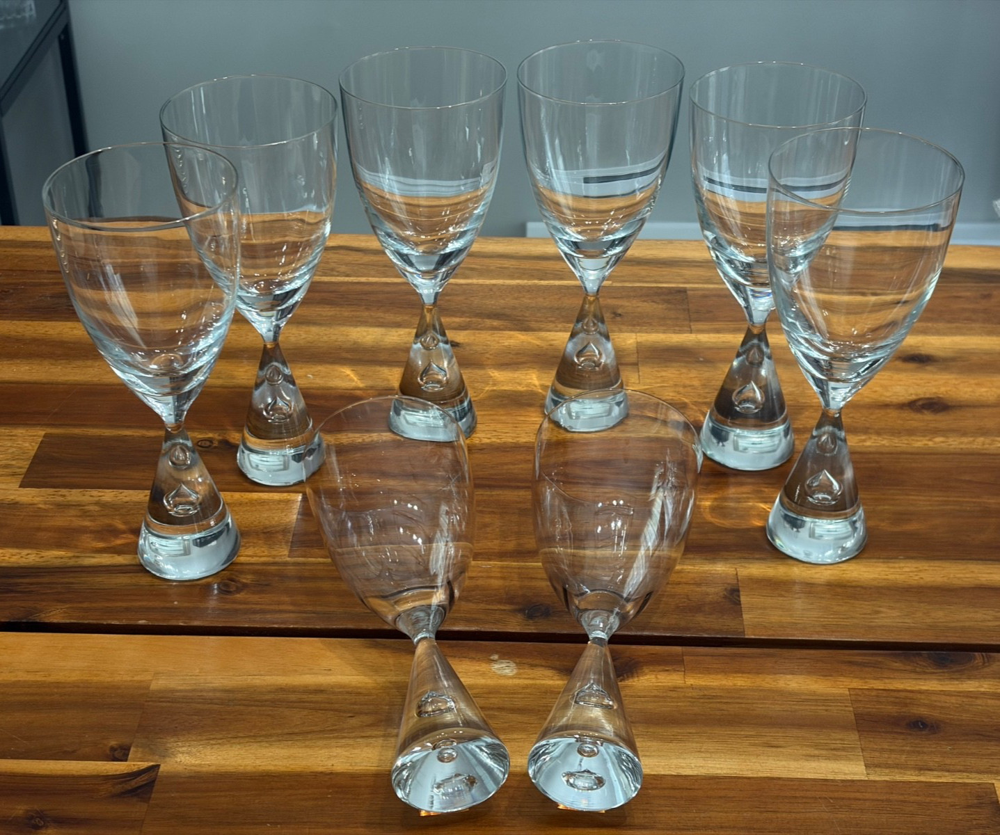 Holmegaard Princess Crystal Stemware - Danish MCM Bubble Stem - YOUR CHOICE -EUC