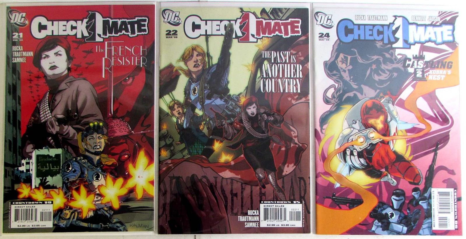 Checkmate Lot 3 #21, 22, 24 2008 DC 2nd Series Sasha Bordeaux 1st Print Comics Checkmate Lot 3 #21, 22, 24 2008 DC 2nd Series Sasha Bordeaux 1st Print Comics
