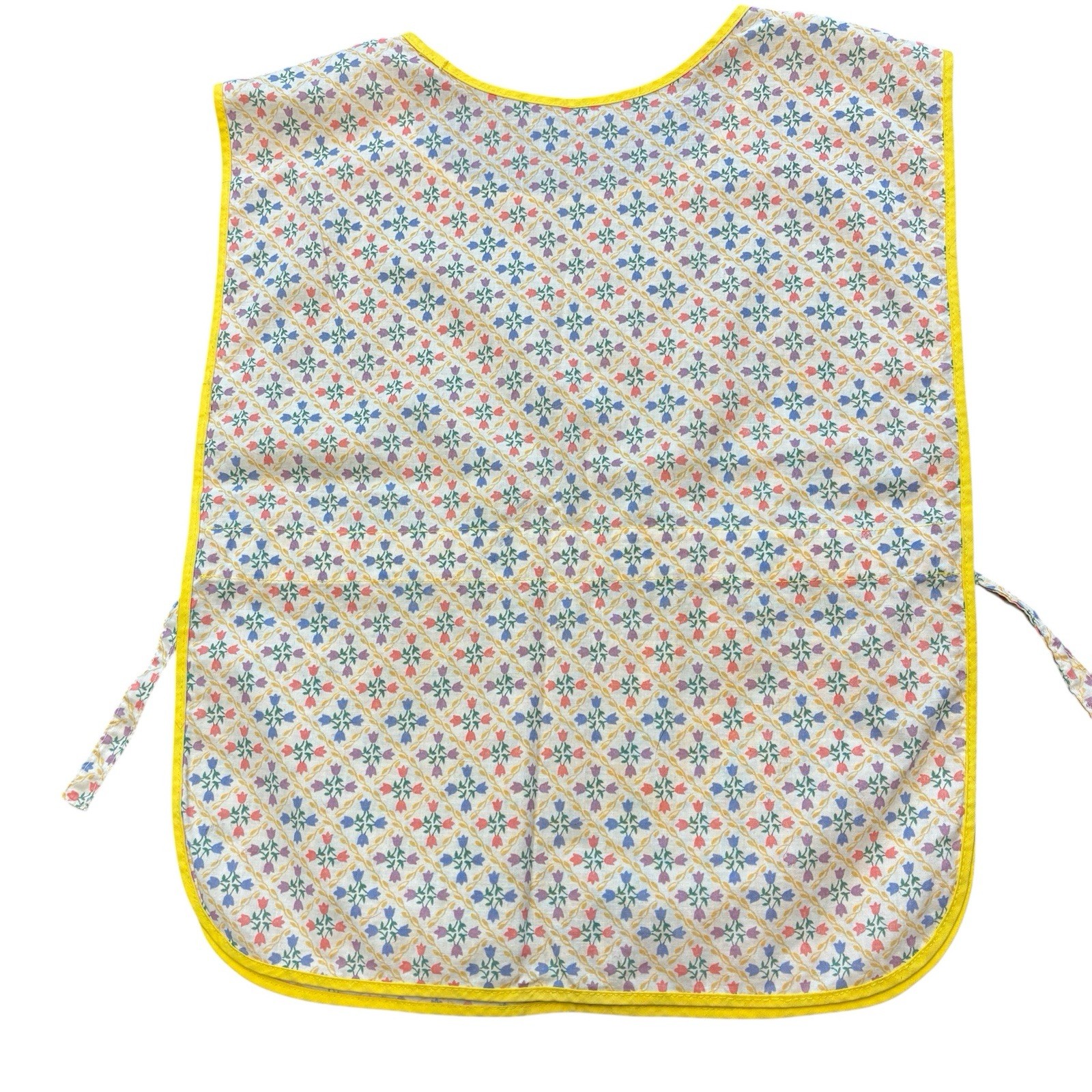 Vintage Grandma Smock Apron Pockets Floral Cottage/Granny Core 1950/60s Read