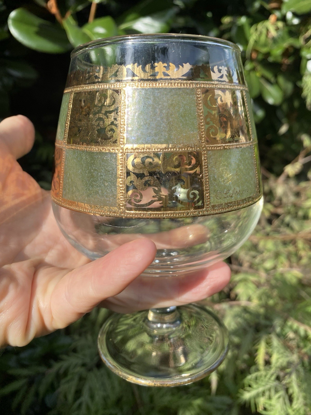✨ VERY RARE Culver Ltd. PRADO GREEN Brandy Snifter, 6 ✨ VERY RARE Culver Ltd. PRADO GREEN Brandy Snifter, 6